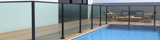 Elite Elegant Glass Balustrade – Aluminium Post & Glass Railing